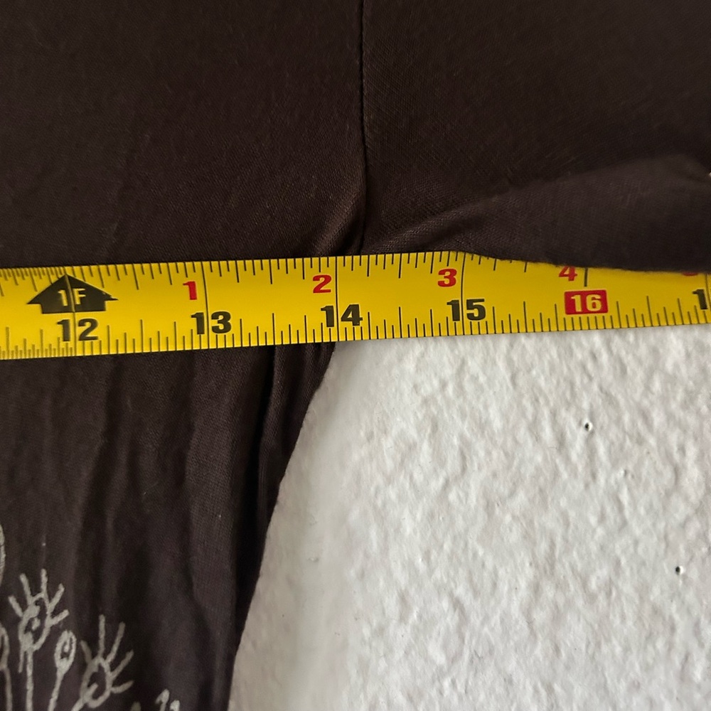 DESIGUAL Ladies Long Sleeve Scoop Neck A-line Brown TISDALE Dress XS Artsy Boho - Picture 9 of 16